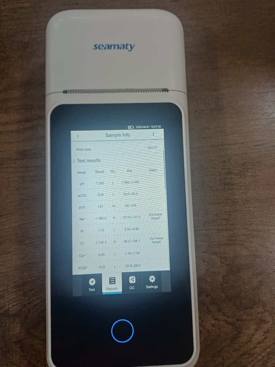 Portable ABG Analyzer